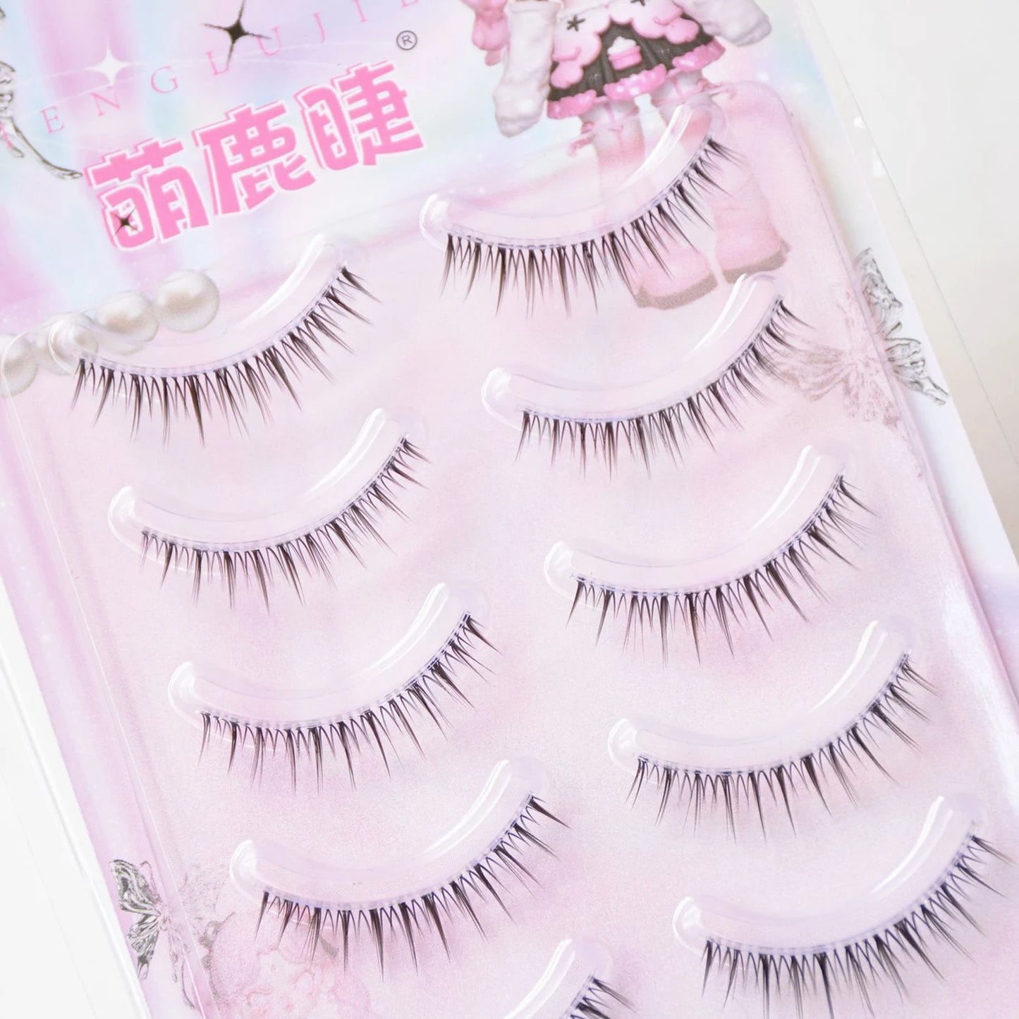 Natural Wispy Cat Eye False Lashes – 3D Strip Lashes 5 Pairs
