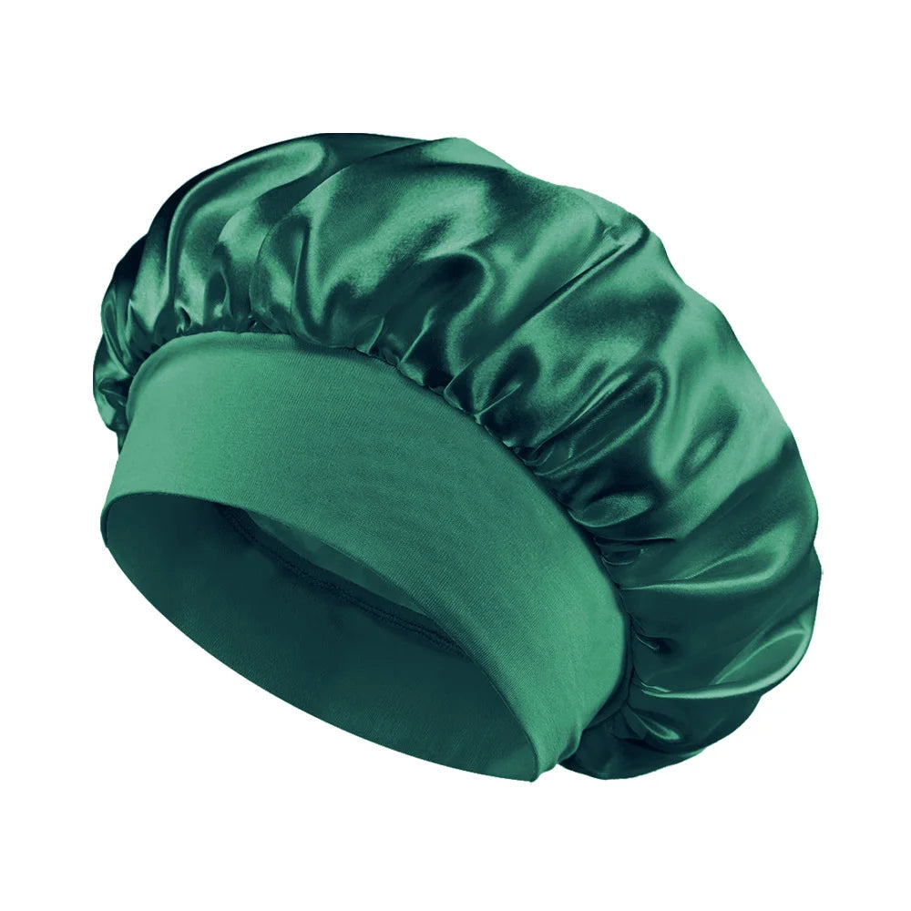 Kids Satin Sleep Cap – Elastic Turban Bonnet for Hair Care