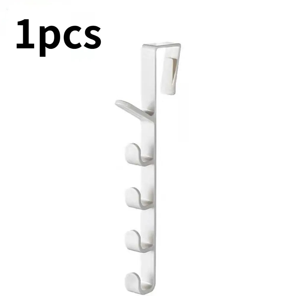 5-Hook Cabinet Door Hanging Rack | Kitchen & Bathroom Organizer
