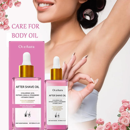 Strawberry Vanilla After Shave Oil Women For Smooth Skin Soft Serve After Shave Oil Shave Oil Prevent Ingrown Hairs & Dryness Peaceful Pleasures Health and Wellness
