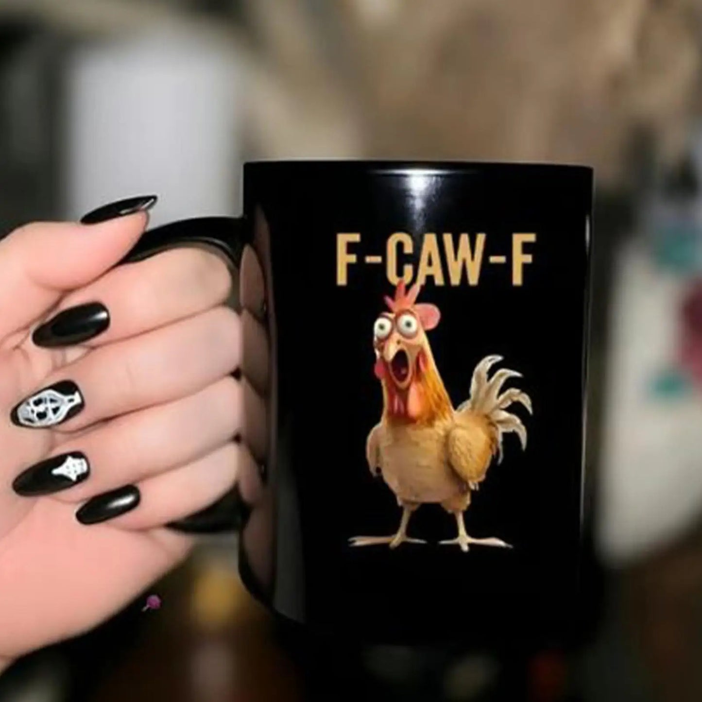 Funny Chicken Ceramic Coffee Mug – Farmhouse Novelty Gift 11oz