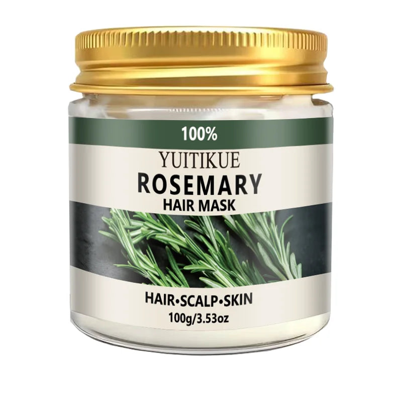 YUITIKUE 100% Rosemary Hair Mask | 3-in-1 Care For Hair, Scalp & Skin | Natural Nourishment & Gentle Hydration Treatment 100g Peaceful Pleasures Health and Wellness 1pc