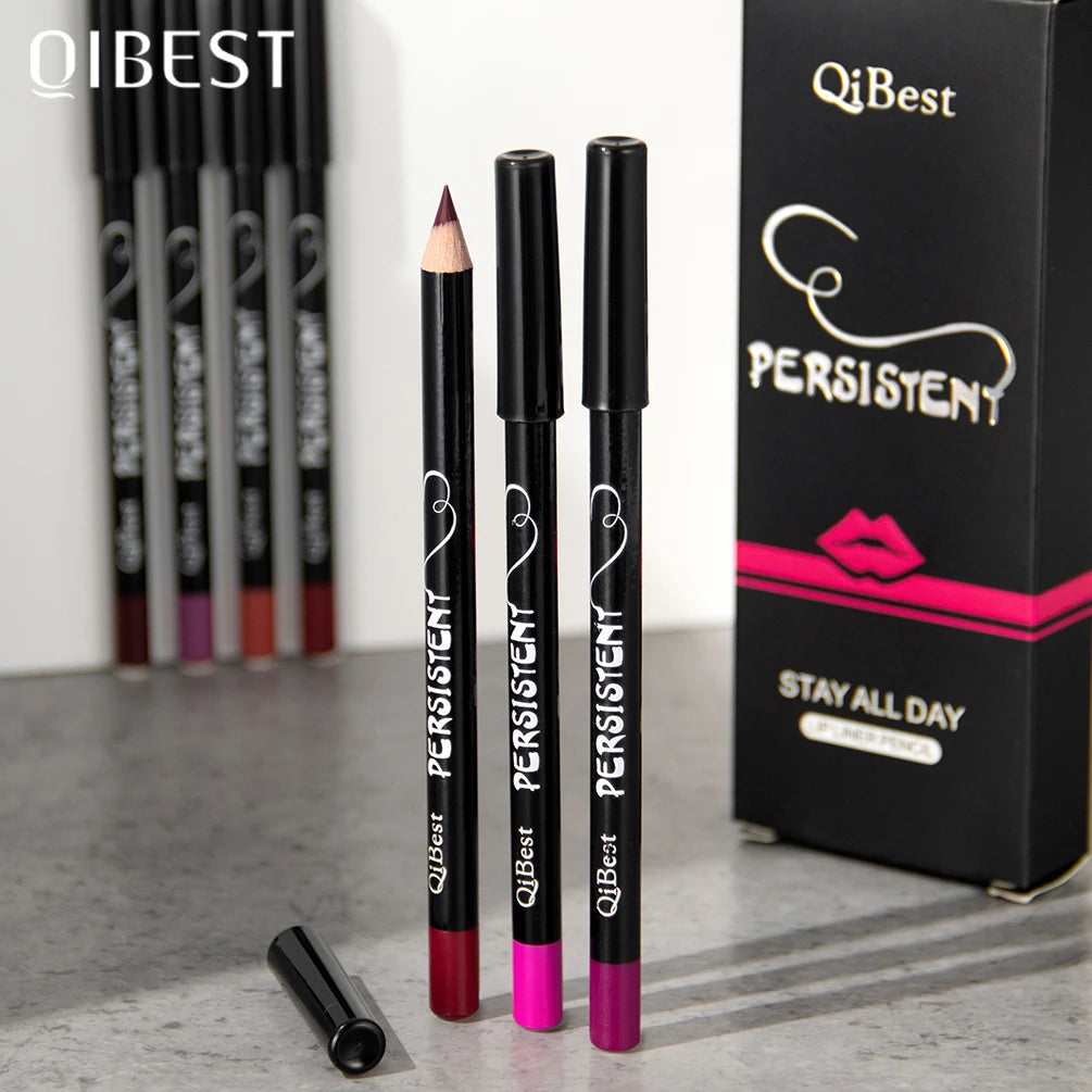 12pcs Lipliner Pencil Sets Lasting Waterproof Lip Liner Pens Cosmetic Professional Multi-functional Makeup Colorful Lipliner Set Peaceful Pleasures Health and Wellness