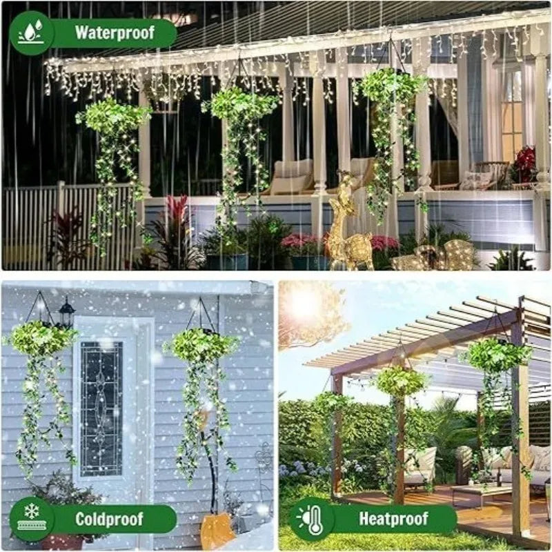 Solar Hanging Ivy Light – Waterproof Outdoor Garden Lamp