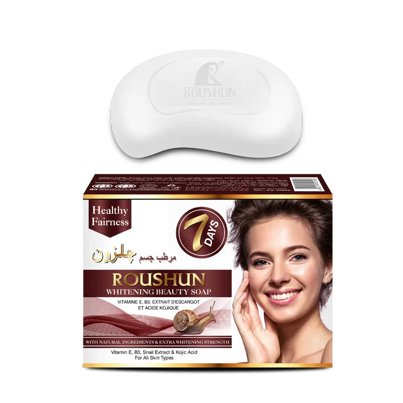 1 Pieces Roushun Ring Acid Soap，7 Whitening Beauty Soap，Suitable for All Skin Types，Alcohol-free Moisturizing Handmade Soap，Suit Peaceful Pleasures Health and Wellness