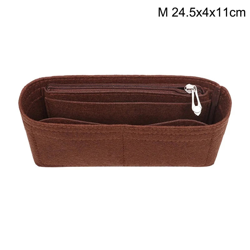 Felt Insert Bag Organizer – Handbag Liner & Makeup Organizer