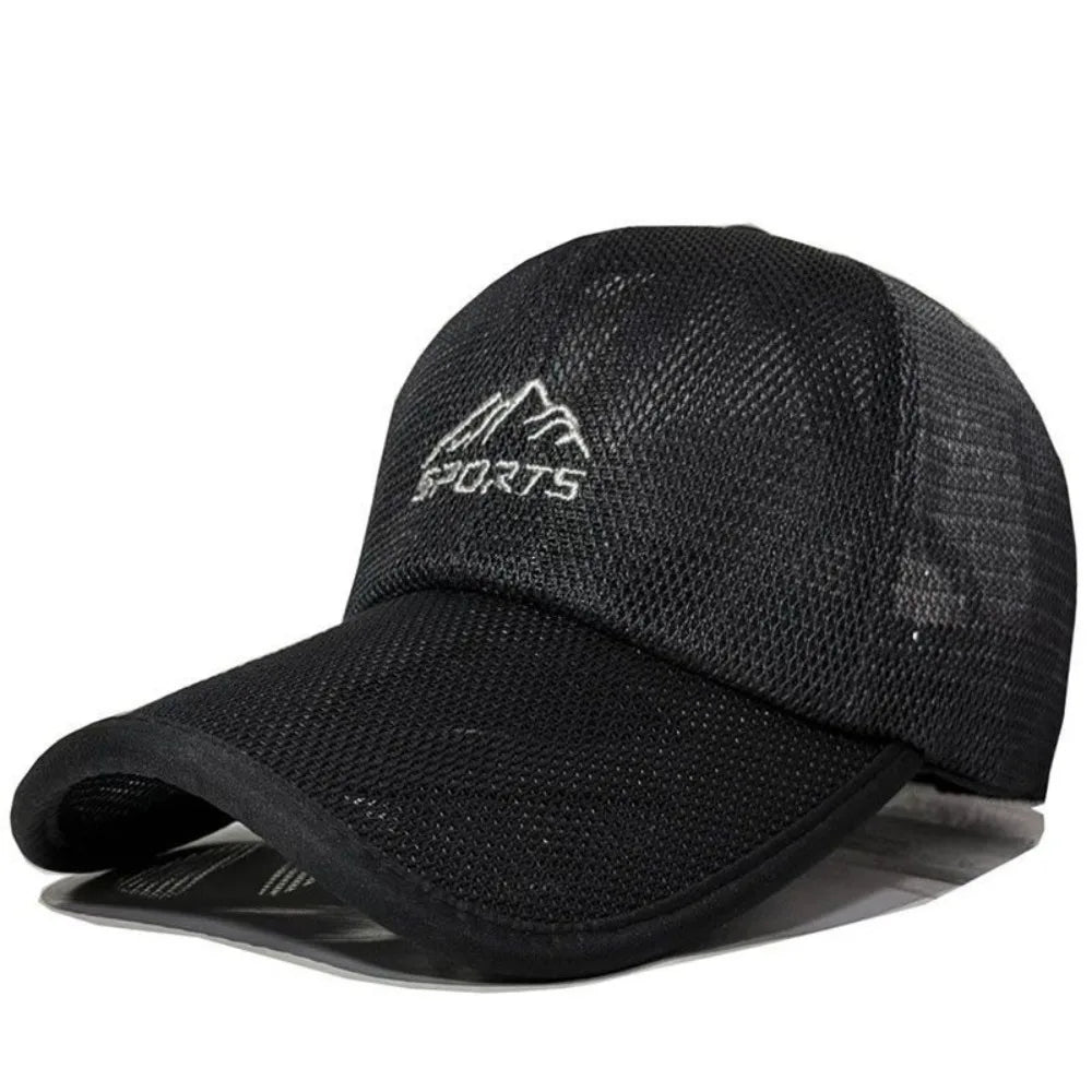 Adjustable Mesh Baseball Cap – Breathable Wide Brim Sun Hat