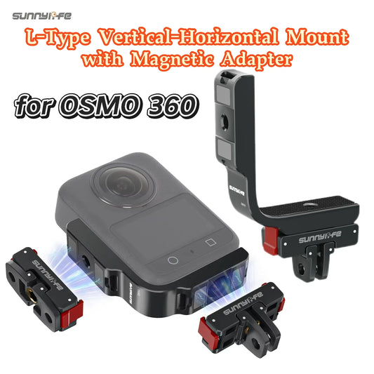 L-Type Aluminum Bracket for DJI Osmo 360 & Magnetic Adapter Camera Mount Bracket Oasis Select