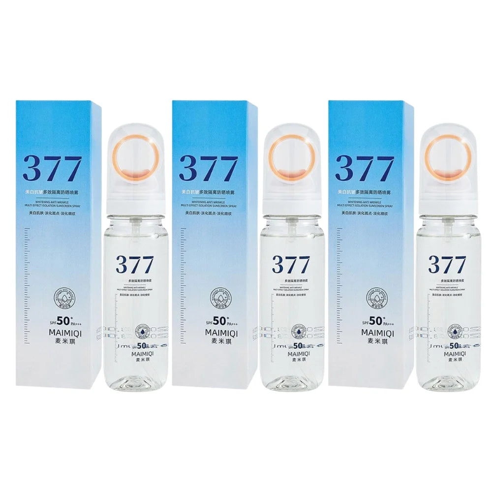 377 Deep Repair Sunscreen Spray SPF50+ for Skin Protection Peaceful Pleasures Health and Wellness 3PCS 90G