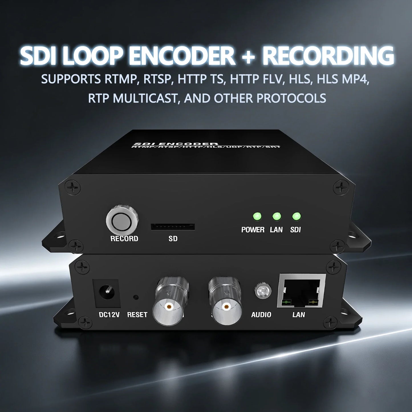 H.265 SDI Loop Encoder 1080P60 – RTMP RTSP ONVIF NVR
