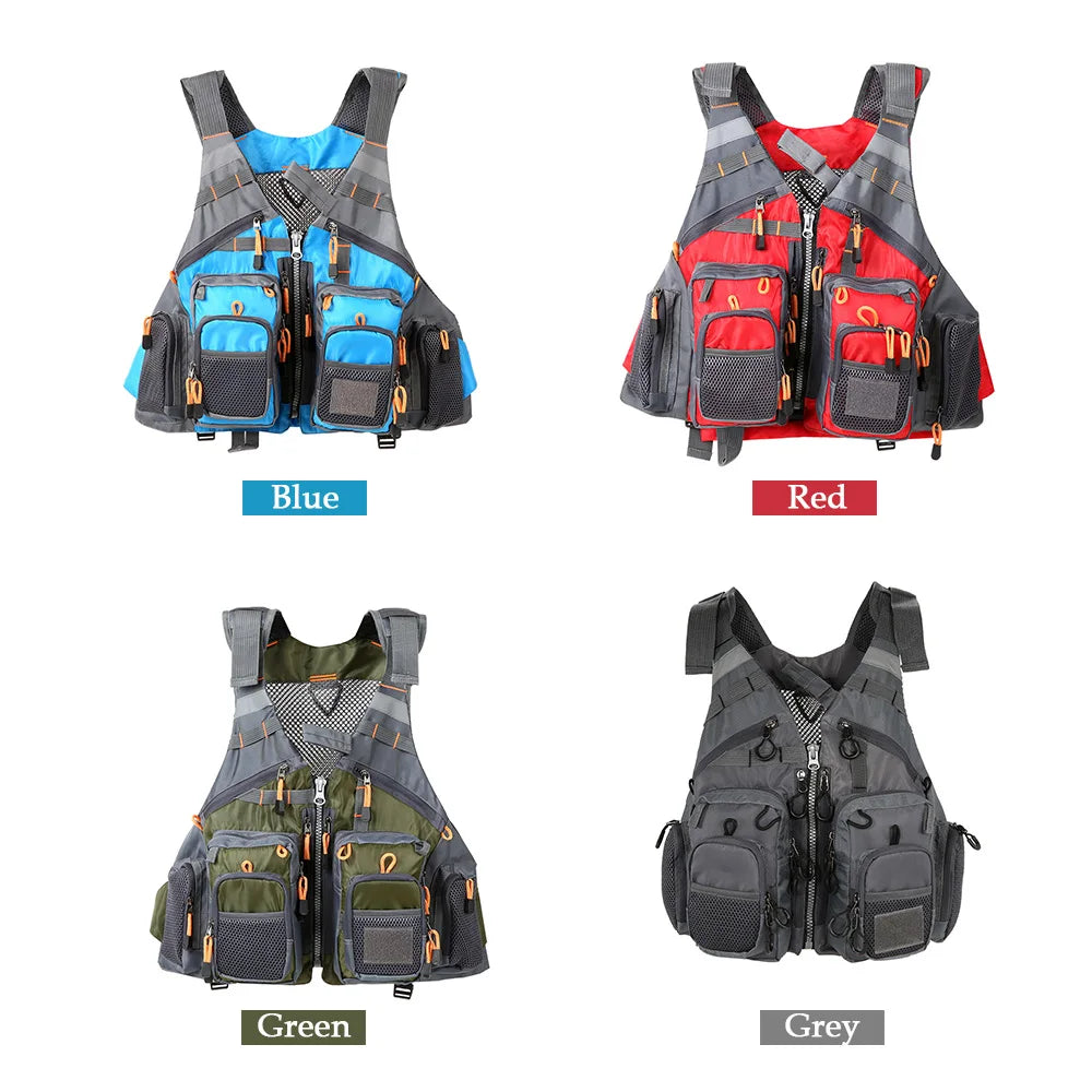 Outdoor Breathable Padded Fishing Life Vest Superior 209lb Bearing Life Safety Jacket Swimming Sailing Waistcoat Utility Vest Peaceful Pleasures Health and Wellness