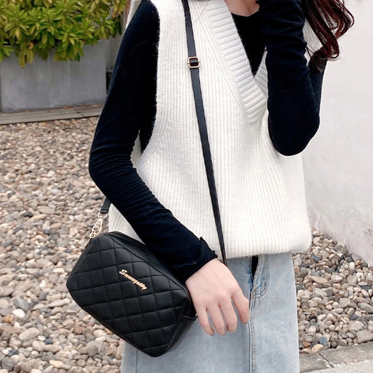 Square Shoulder Bag for Women Vintage Solid Color Square Crossbody Bags Suitable for Women Girls Gift Peaceful Pleasures Health and Wellness