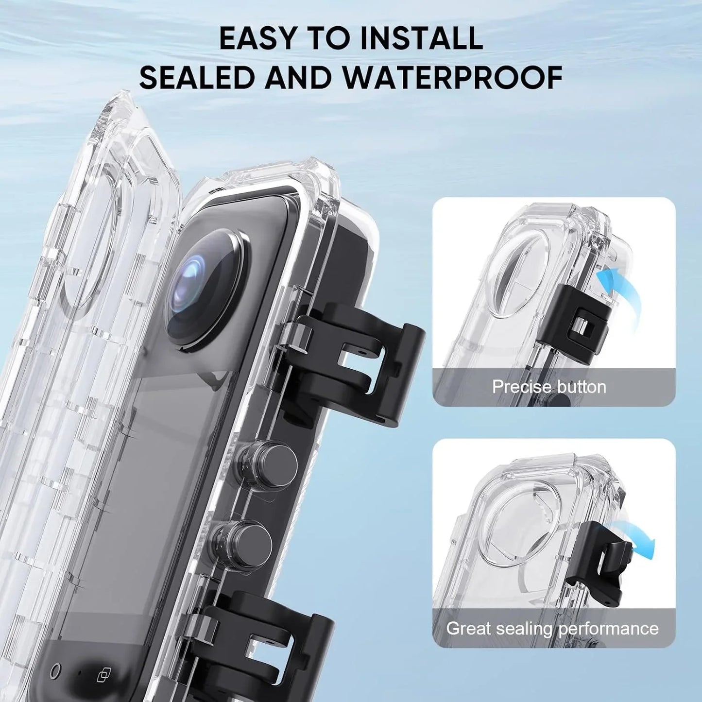 Insta360 X5/X4/X3 Invisible 45M Waterproof Dive Case Housing