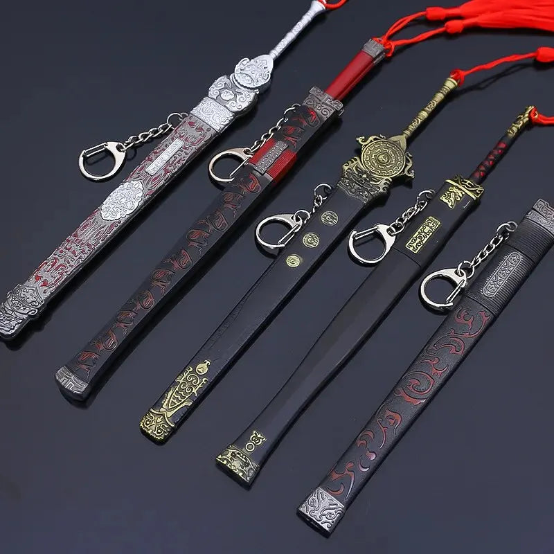 22cm Tiger Head Golden Spear Miniature | Ancient Weapon Replica