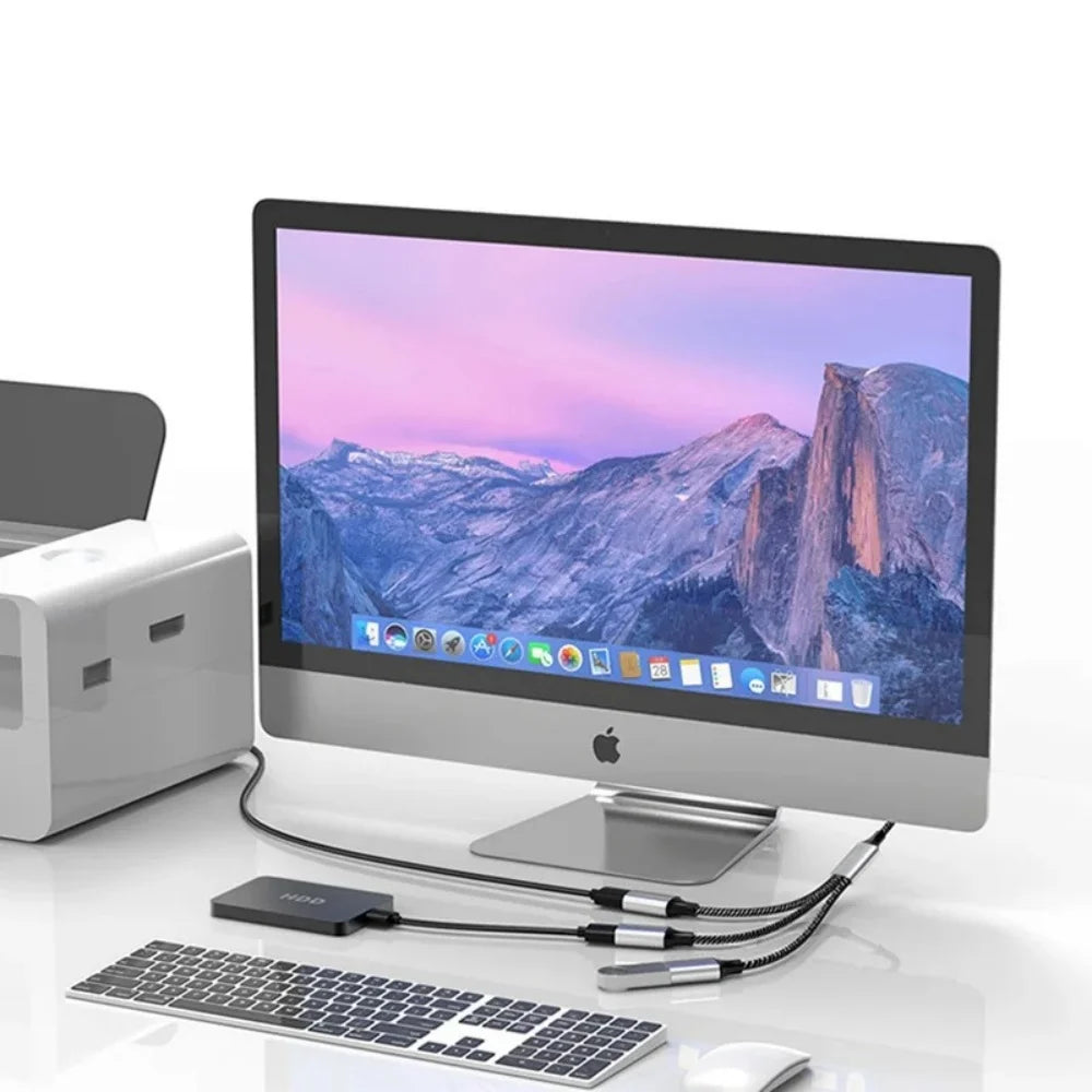 USB-C OTG Hub 4-Port Type-C to USB-A Splitter for Laptop & Mac
