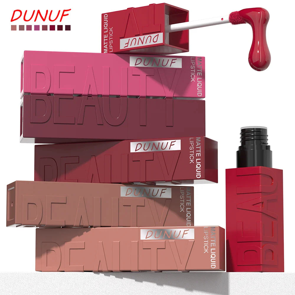 DUNUF Y2K Waterproof Lip Gloss – Non-Stick Long-Lasting Color