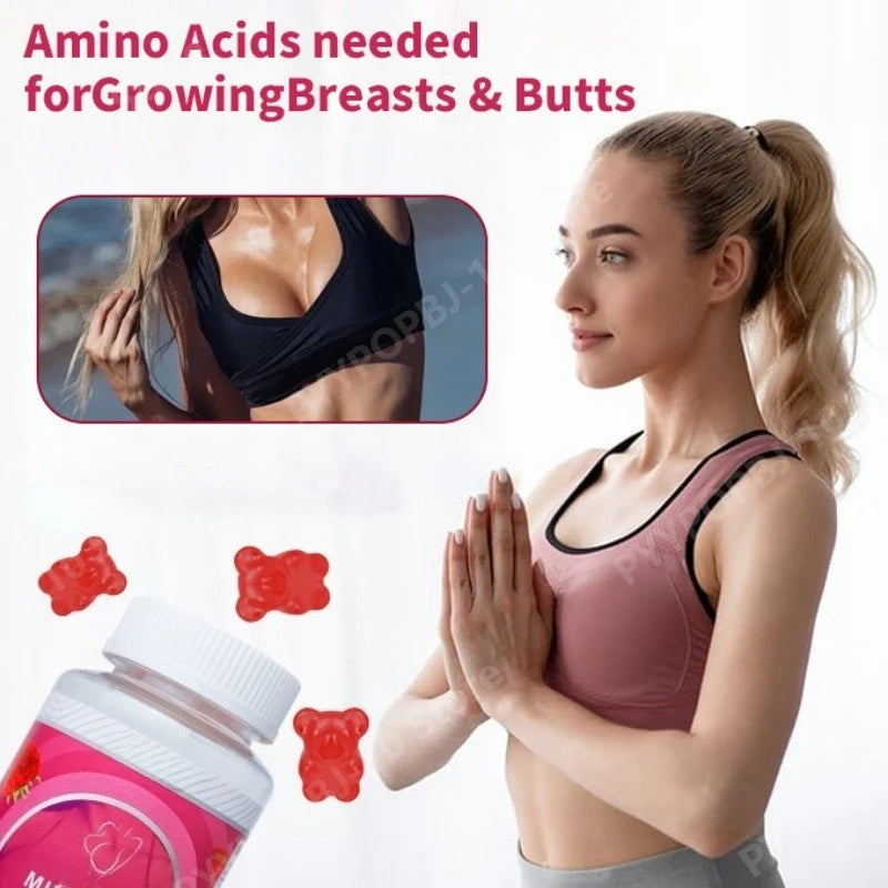 Bust Enhancement Gummies for Women – Daily Supplement, 60ct