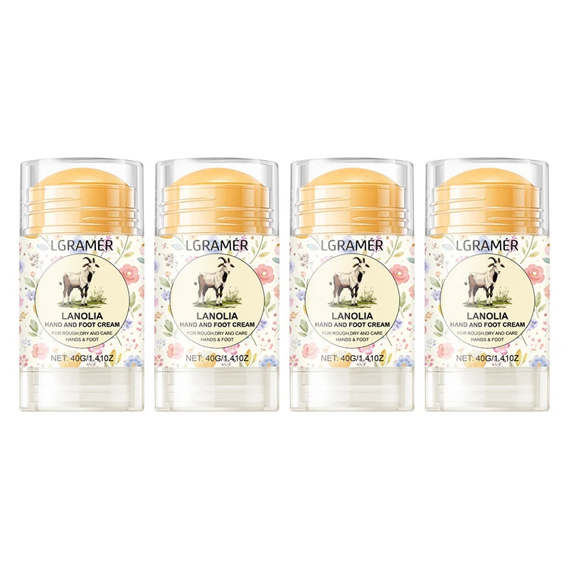 Lanolin Hand and Foot Cream for Dry Cracked, Easy to Carry & Use, Excellent Moisturizing,Long-Lasting Hydration for Hands,Ankles Peaceful Pleasures Health and Wellness 4pcs