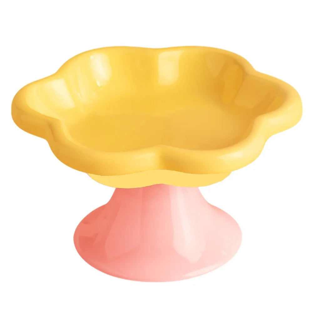 Elevated Ceramic Cat Bowl | Non-Slip Anti-Tip Raised Feeder