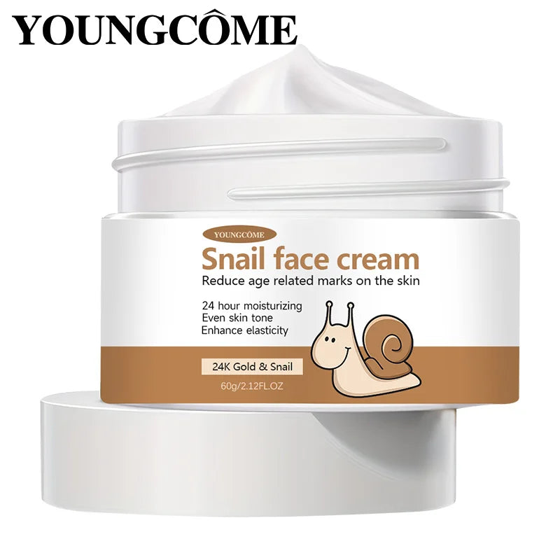 Korean Snail Essence Cream Collagen Anti Wrinkle Facial Skin Care Moisturizing Hyaluronic Acid Moisturizer Nourishing Whitening Peaceful Pleasures Health and Wellness