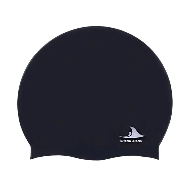 55g Silicone Swimming Cap Men Women Swim Pool Water Sport Diving Bathing Long Hair Waterproof Large Size Caps Hat for Adults New Peaceful Pleasures Health and Wellness black One Size