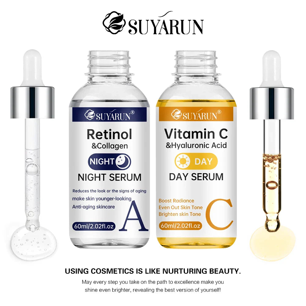 SUYARUN Vitamin C Day & Retinol Night Serum – 2-in-1