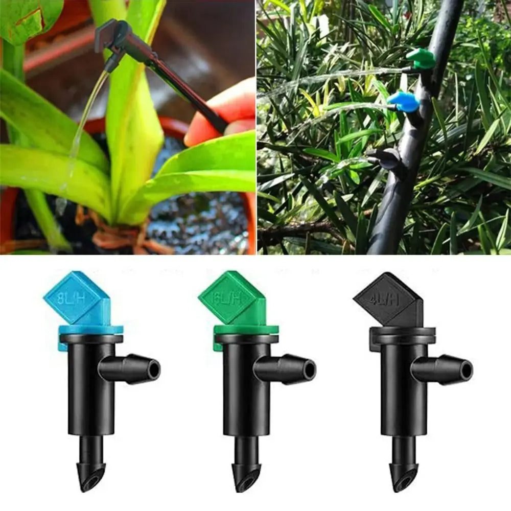 Adjustable Garden Drip Emitters 4/8/16 L/H – 50-Pack