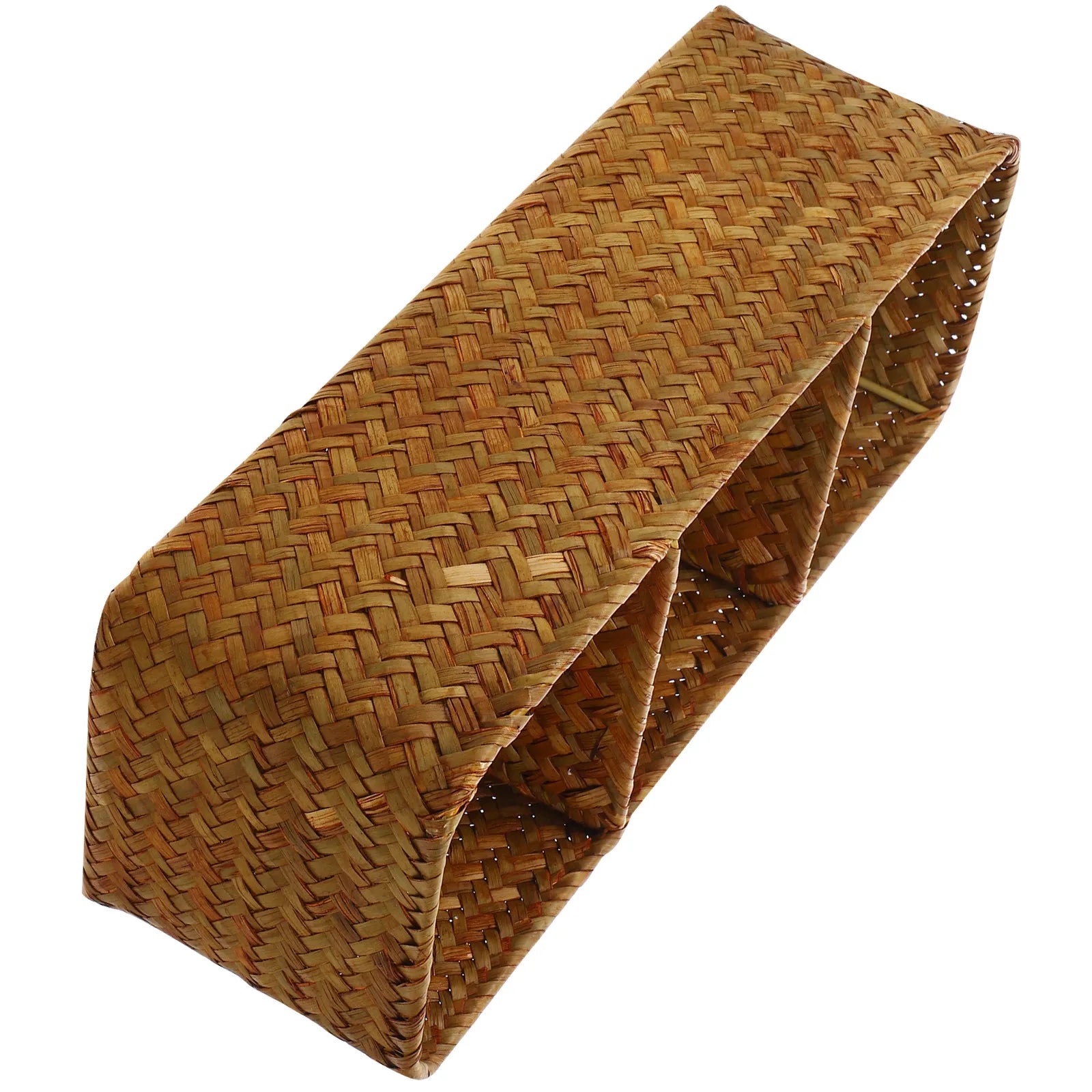 Desktop Storage Basket Woven Organizer Container for Home Office Bathroom Bedroom Charging Cables Cosmetics Cleaning Tools Socks Peaceful Pleasures Health and Wellness