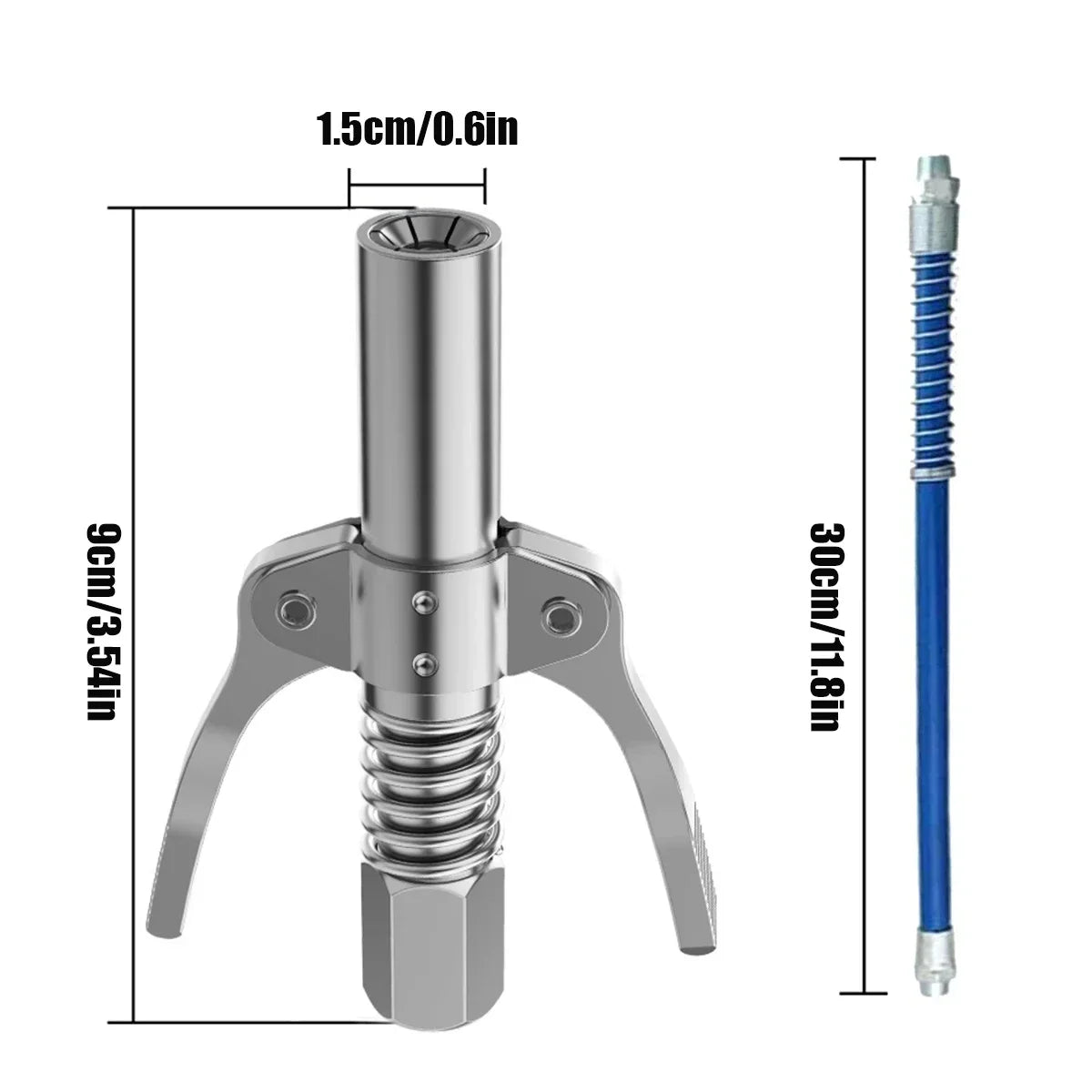 10,000 PSI Grease Gun Coupler NPT 1/8 Quick Release Nozzle Peaceful Pleasures Health and Wellness