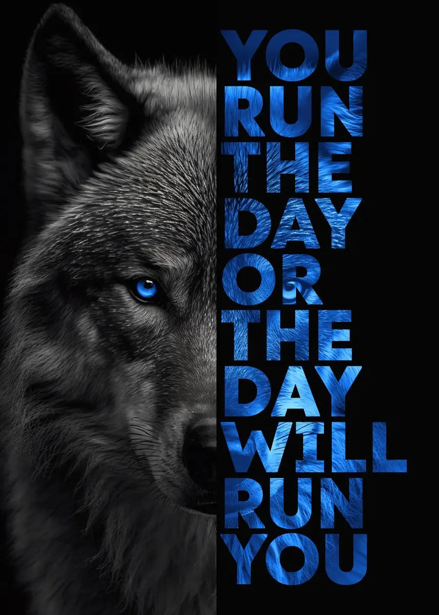 Animal Motivation Quotations Poster Lion Tiger Wolf Leopard Canvas Painting Modern Art Prints Wall Picture for Living Room Decor Peaceful Pleasures Health and Wellness TG051-2 30x40cm