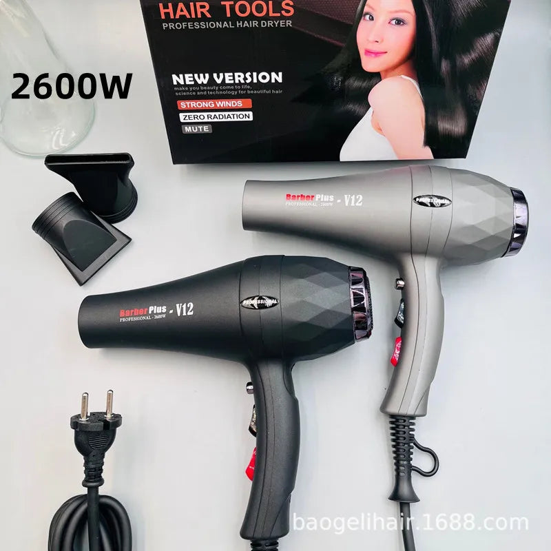 220V Quick Drying Hair Dryer 2600w High-Power Negative Ion Hair Salon Household Constant Temperature Thermoelectric Hair Peaceful Pleasures Health and Wellness
