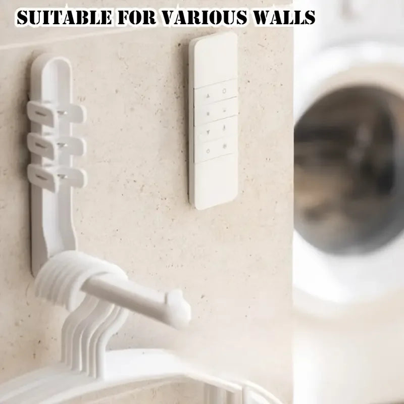 2-Pack No Drill Magnetic Remote Holder Wall Mount – White