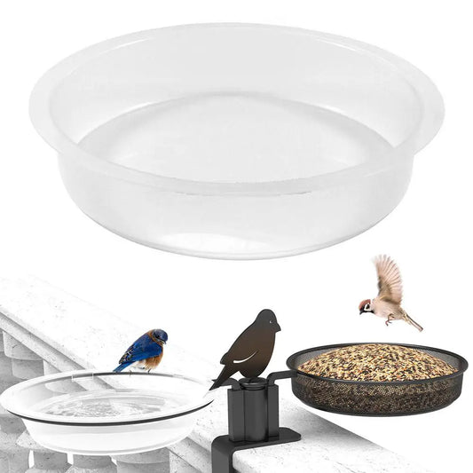Bird Feeding Dish Tray Platform Feeder for Outdoor Use Peaceful Pleasures Health and Wellness