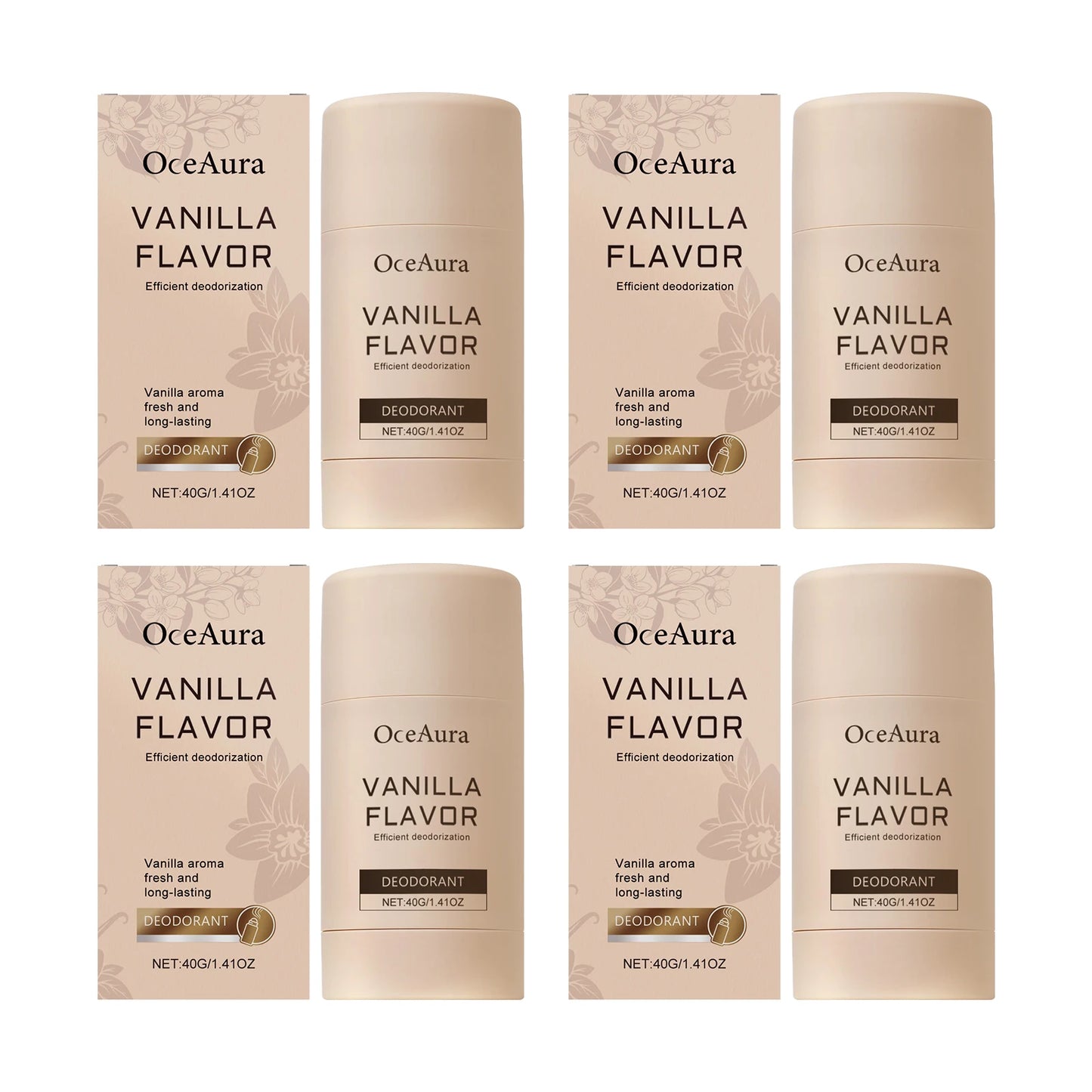 OceAura Vanilla Natural Deodorant Stick – Antiperspirant 40g