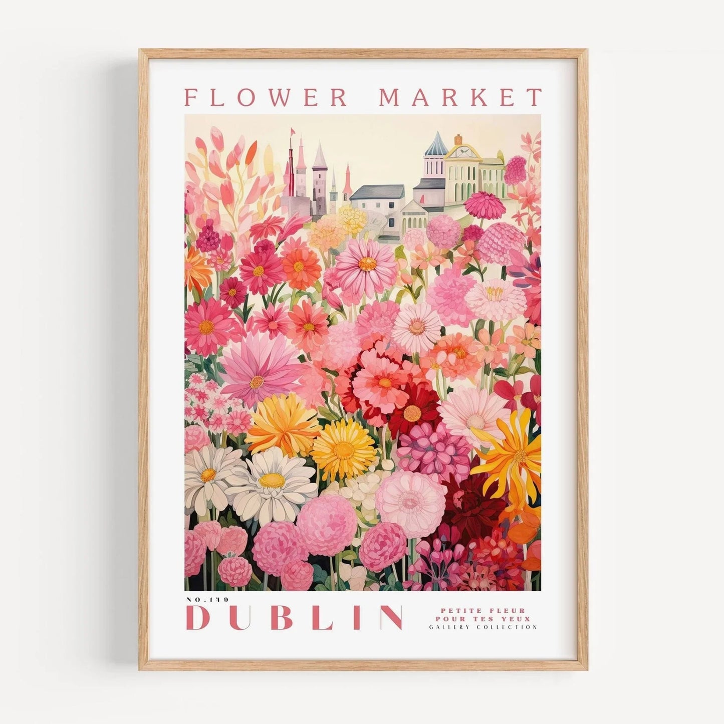 Dublin Flower Market Canvas Poster | Botanical Wall Art Print