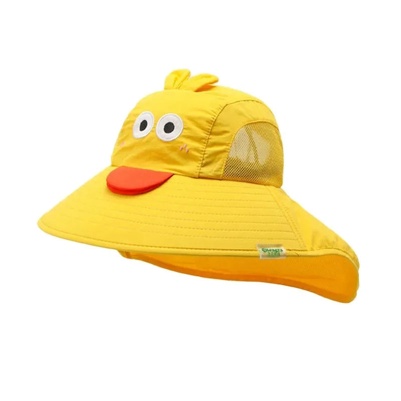 Kids UPF 50+ Sun Hat Wide Brim Neck Flap | Beach Summer Cap
