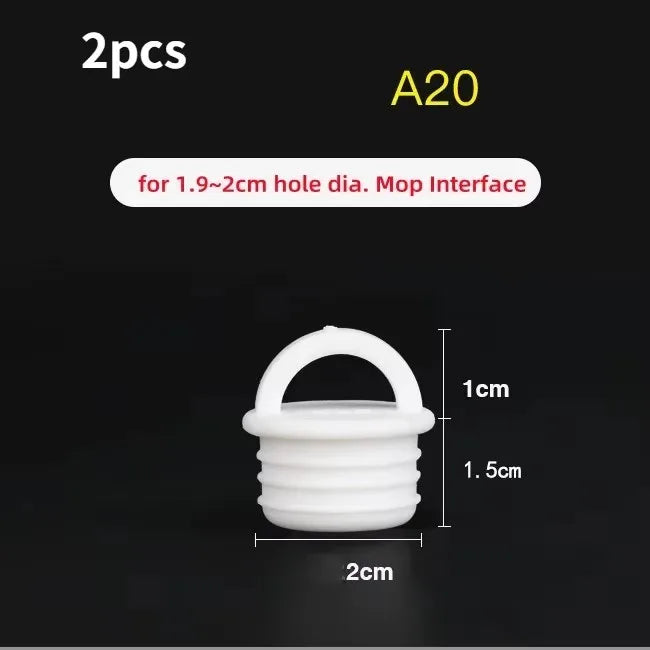 2-Pack Silicone Mop Bucket Drain Stopper – Round Scupper Plug