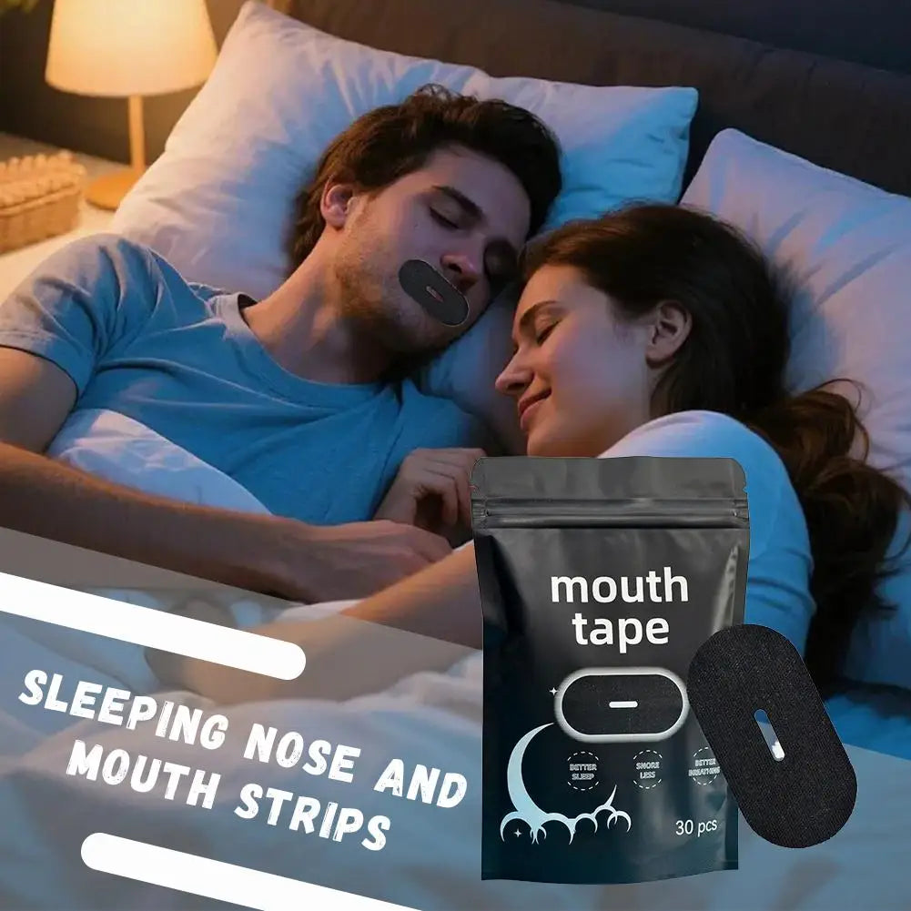 Anti-Snoring Mouth Tape Sleep Strips – 30 Pcs Breathable & Gentle Sleep & Snoring Aids Peaceful Pleasures Health and Wellness