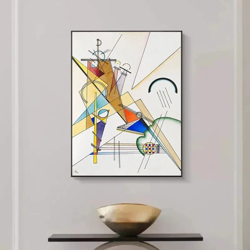 Kandinsky Geometric Abstract Canvas Wall Art | Modern Decor Canvas Art Print Peaceful Pleasures Health and Wellness