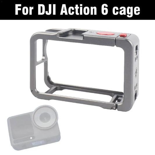 DJI Action 6 Aluminum Cage Frame | Cold Shoe & Quick Release Camera Cage Frame Oasis Select