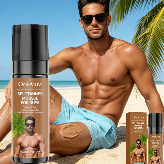 Self Tanner Mousse – Streak-Free Sunless Tan Foam | OceAura