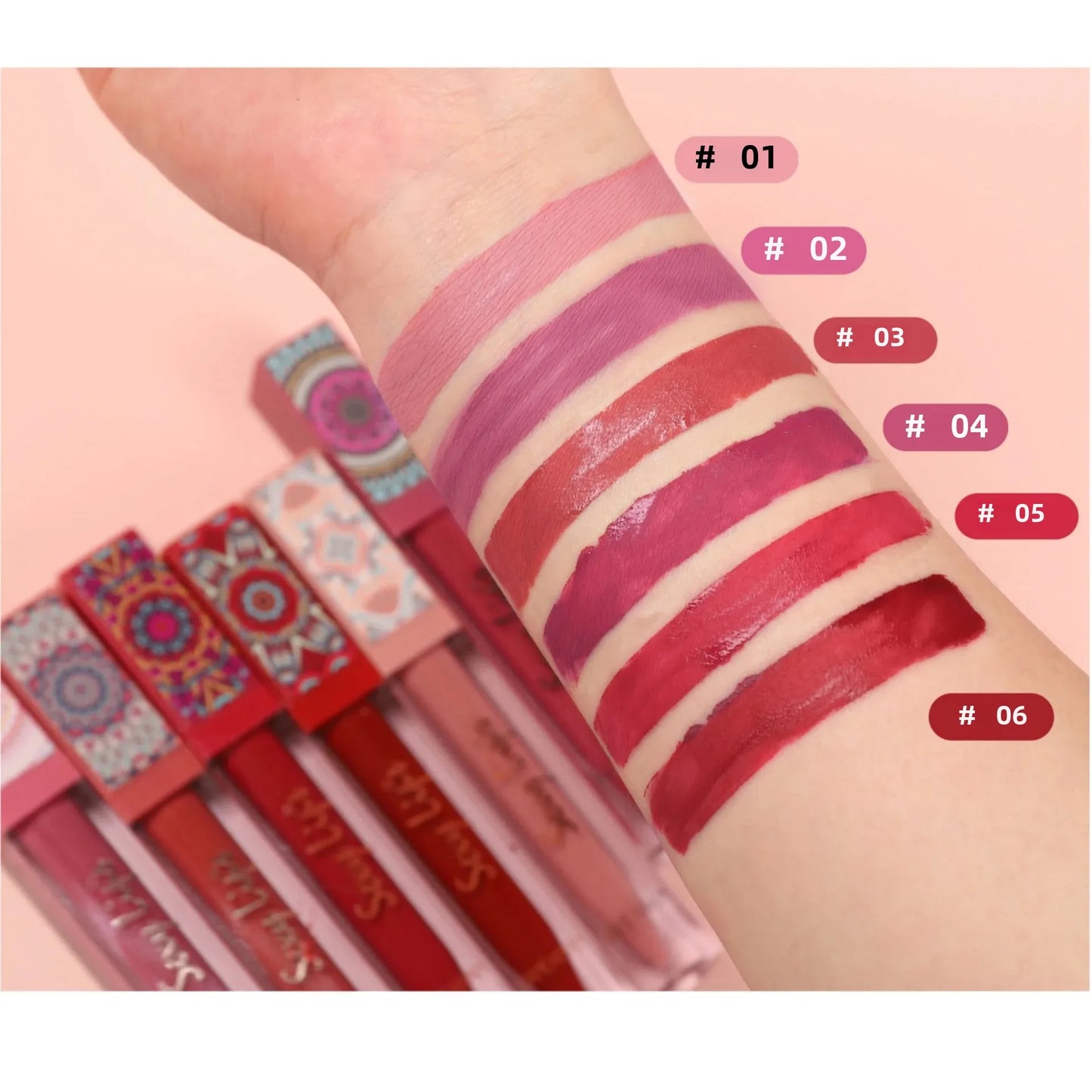 Handaiyan Bohemian Matte Liquid Lipstick – 6 Earth Tone Colors