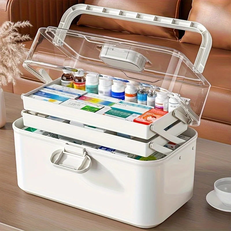 Portable Medicine Cabinet Organizer | Large First Aid Box