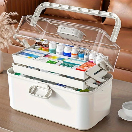 Portable Medicine Cabinet Organizer | Large First Aid Box Medicine Cabinet Organizer Peaceful Pleasures Health and Wellness