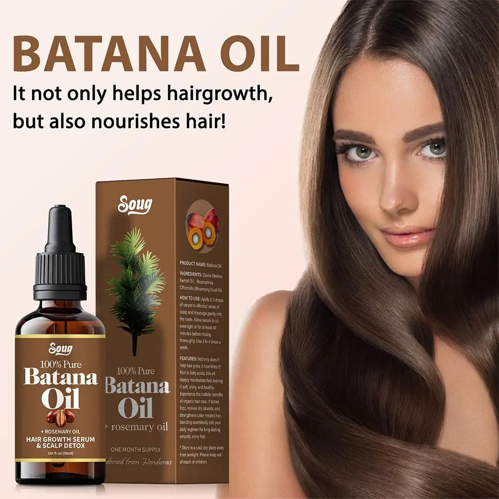 30ml/50ml Batana Rosemary Mint Scalp Hair Strengthening Oil Biotin Essential Oils Nourishing Treatment Split Ends Dry All Types Peaceful Pleasures Health and Wellness