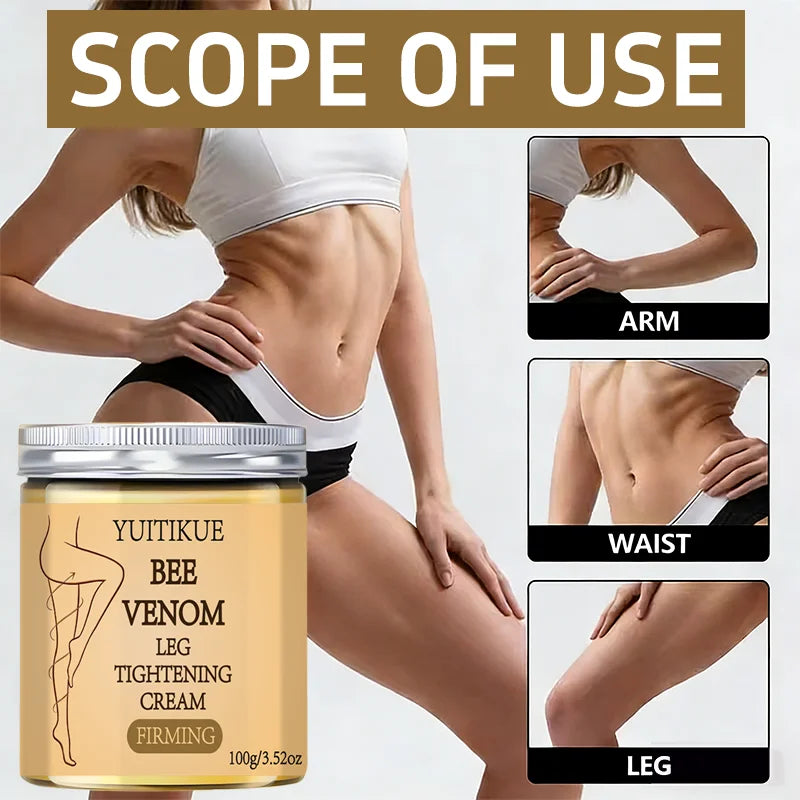 Leg Tightening Cream, Yuitikue 100g Bee Venom Firming Cream for Legs, Natural Skin Tightening & Moisturizing Body Care Peaceful Pleasures Health and Wellness