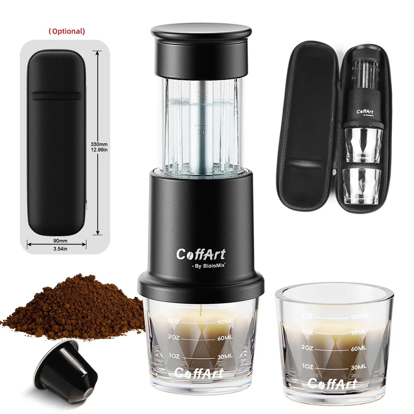 BioloMix 2 In 1 Manual Espresso Coffee Machine Coffee Machines Peaceful Pleasures Health and Wellness wtih bag United States