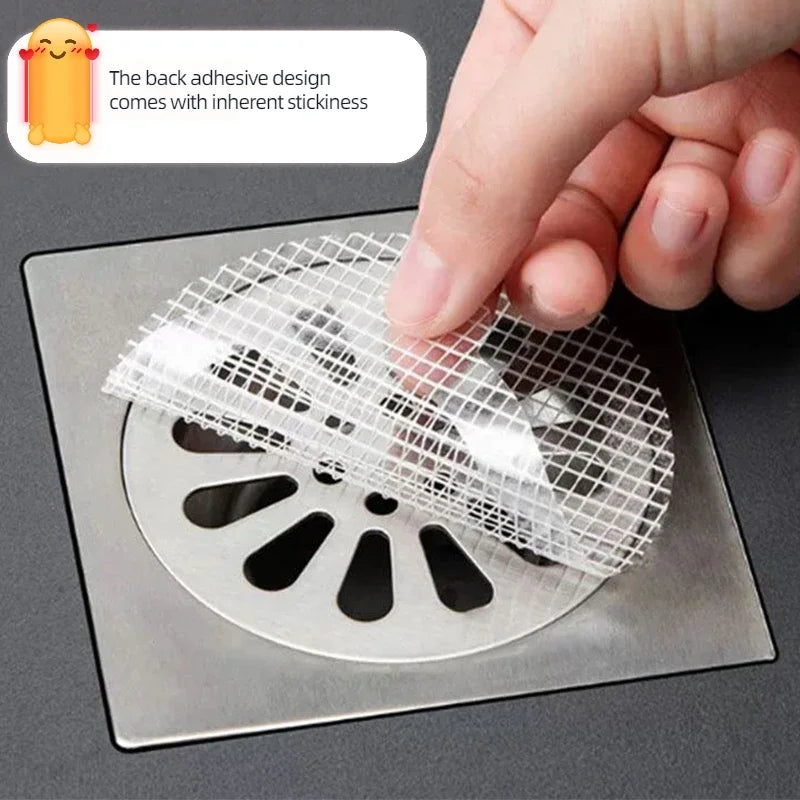 Disposable Drain Hair Catcher Sticker Mesh Net Strainer 5–30 pcs