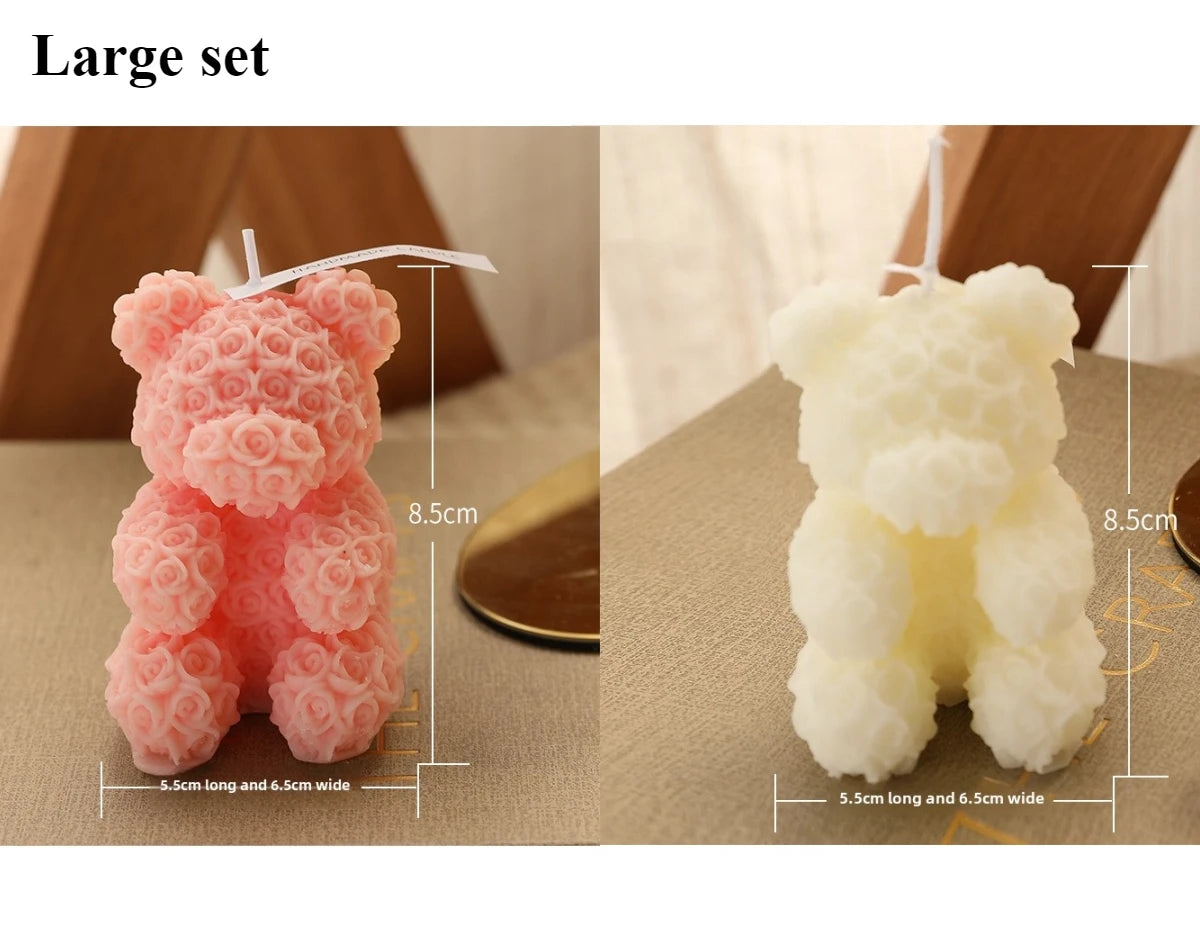 Rose Bear Home Fragrance Premium Atmosphere Birthday Gift Aromatherapy Candles Peaceful Pleasures Health and Wellness Large set