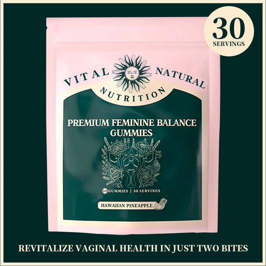60 pieces of Vital Source Feminine Balance Gummies are selling well, caring for women preferred gift- Hawaiian Pineapple Peaceful Pleasures Health and Wellness